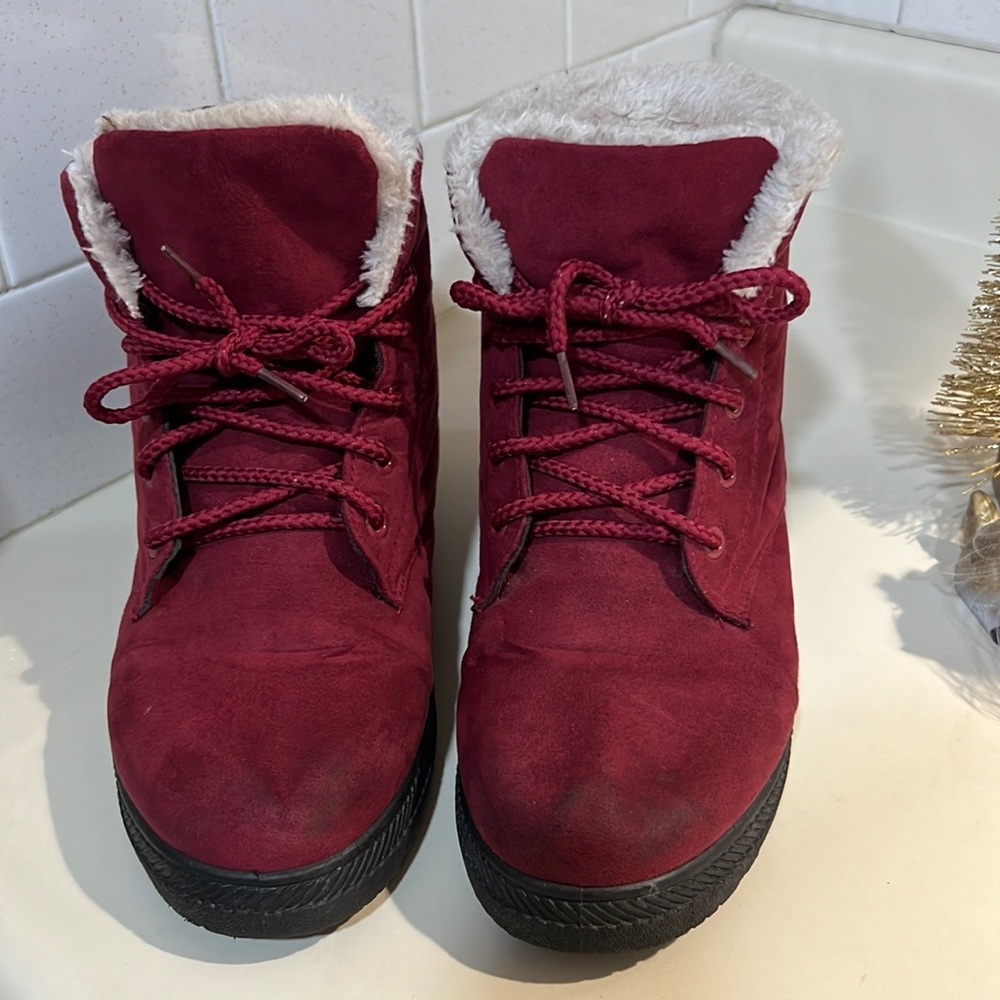 🍇SQL maroon winter boots🍇 - Picture 10 of 12
